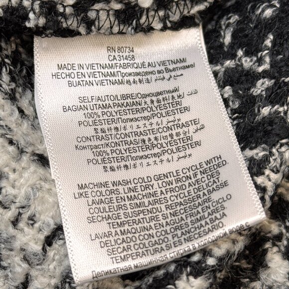 - BCBGeneration Black & White Plaid Tweed Mini Skater Skirt Winter NWT US 4  -U - Picture 4 of 4